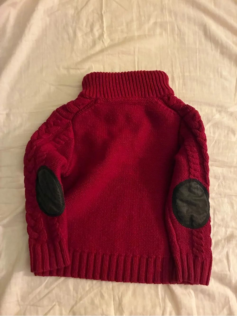 GAP Toddle Red Knit Sweater with Elbow Patches